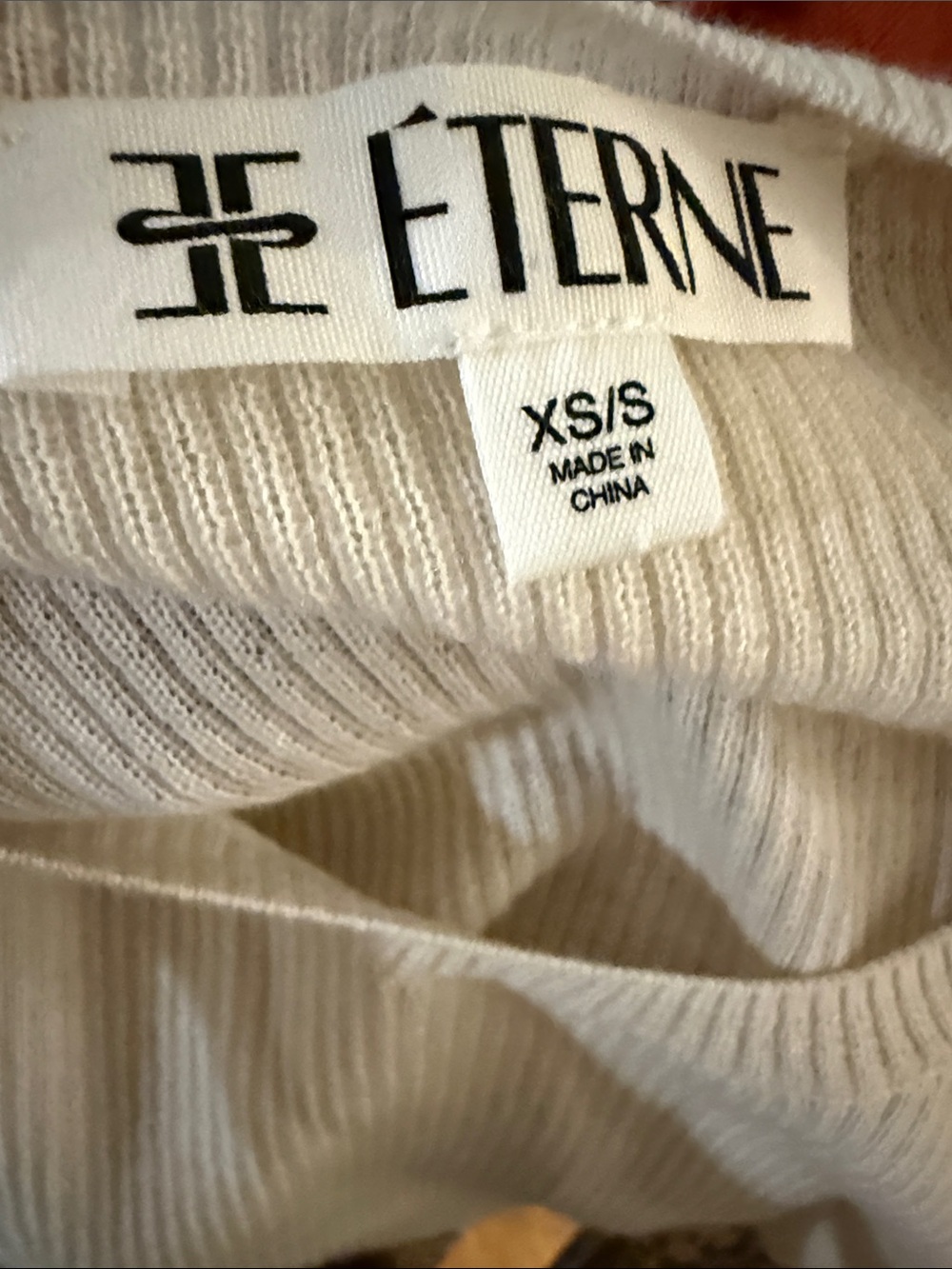 Eterne sz XS/S Cashmere Ribbed Short-Sleeve Knit Sweater like new condition - Picture 4 of 6